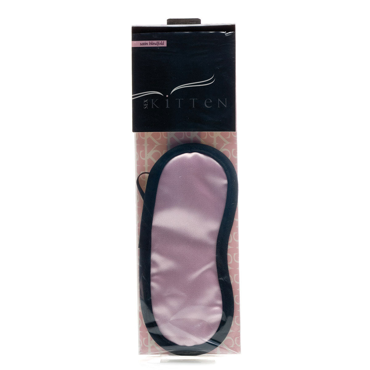 Sex Kitten Pink Satin with Black Trim Eye Mask