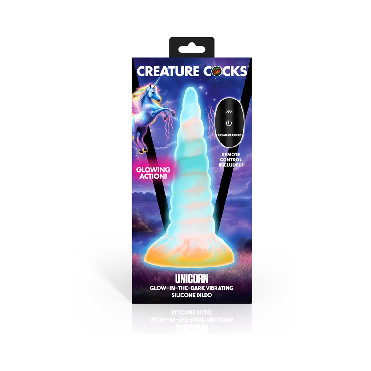 Creature Cocks Unicorn GITD Vib Dildo