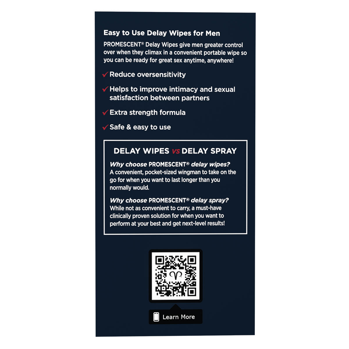 Promescent Delay Wipes 15ct