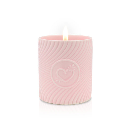 HighOnLove Pink Massage Candle - Strawberry Champagne