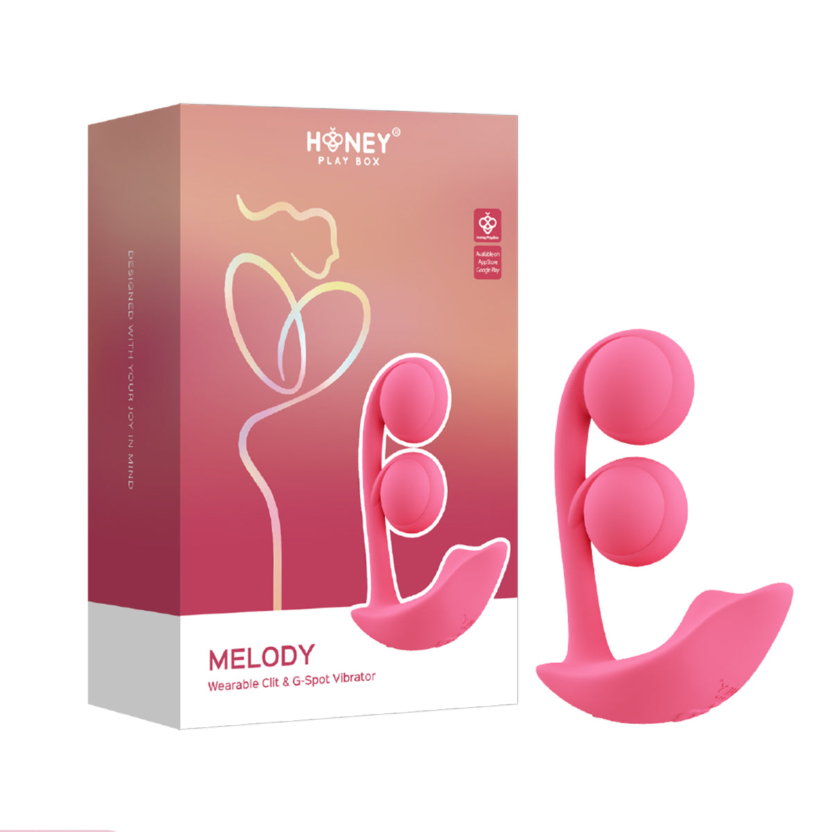 Honey Play Box Melody Pressure Sensing App-Controlled Twin Balls Dual Vibrator