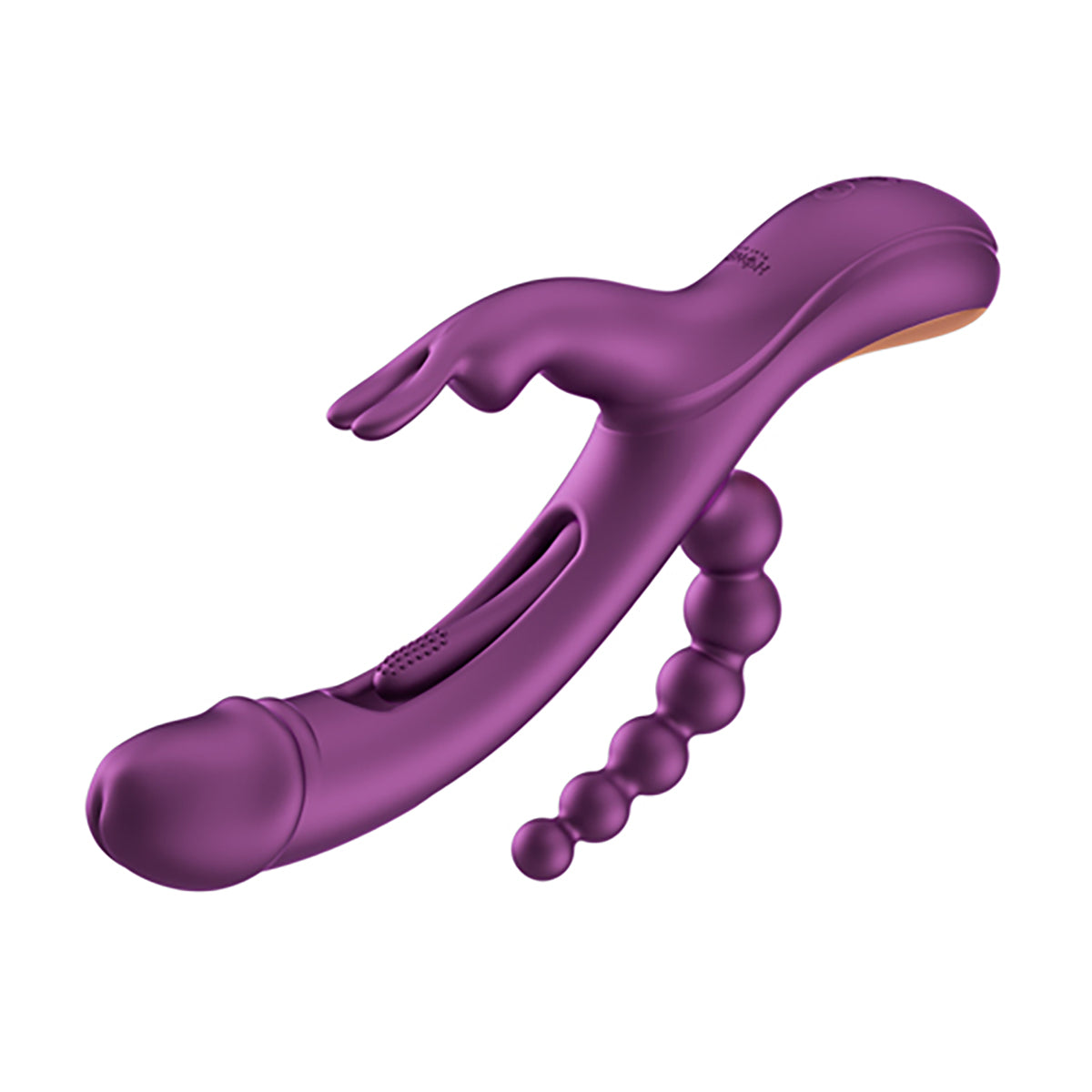 Honey Play Box Trilux Kinky Finger Rabbit Vibrator with Anal Beads Purple