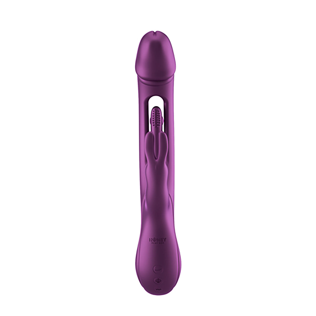 Honey Play Box Trilux Kinky Finger Rabbit Vibrator with Anal Beads Purple