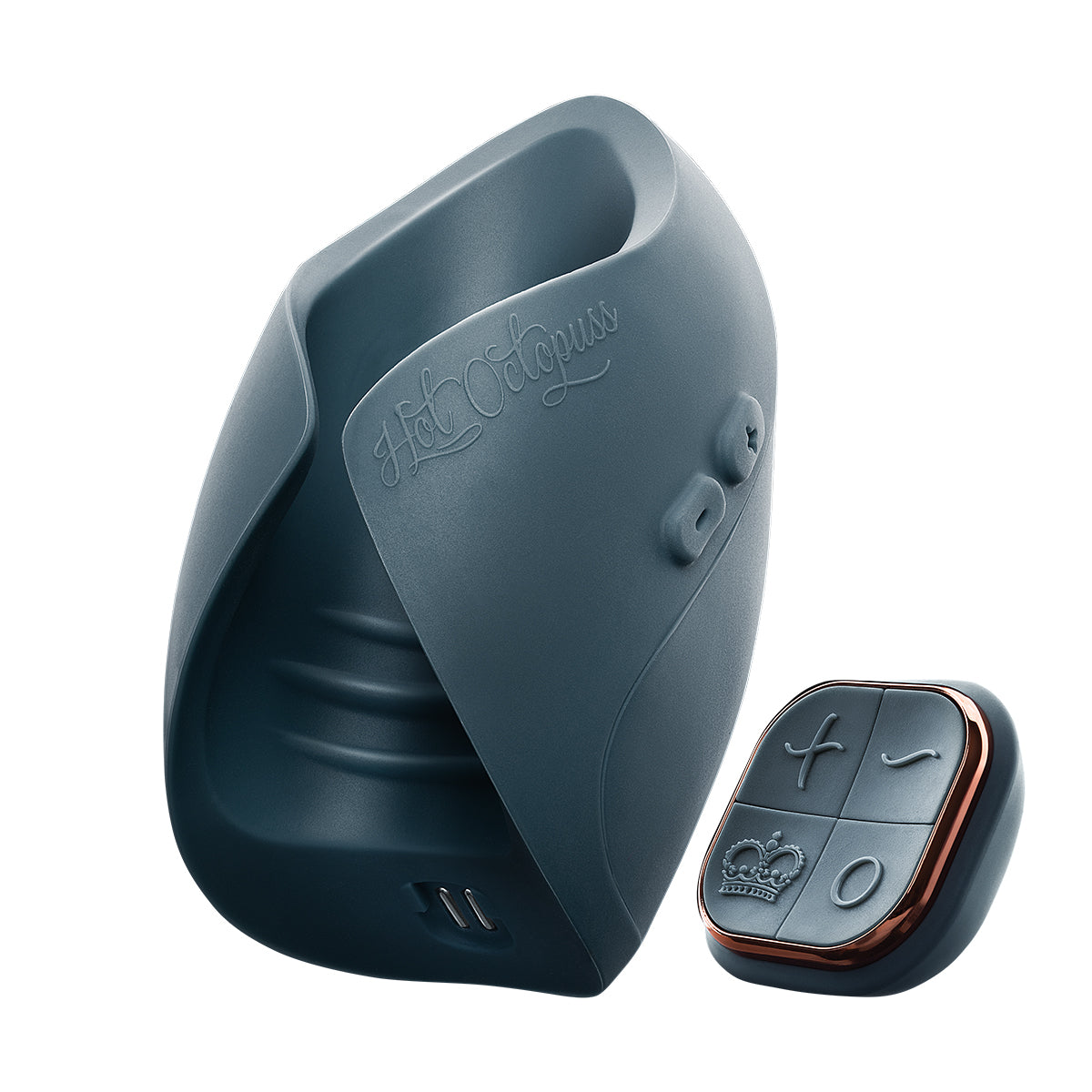 Hot Octopuss Pulse Duo Rechargeable Remote Control Vibrating Stroker Blue