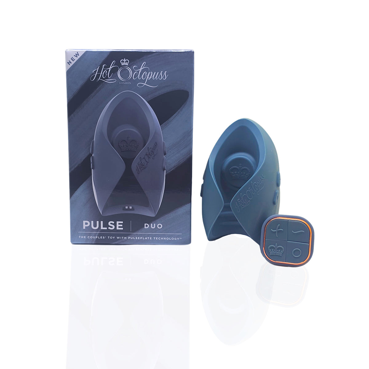 Hot Octopuss Pulse Duo Rechargeable Remote Control Vibrating Stroker Blue