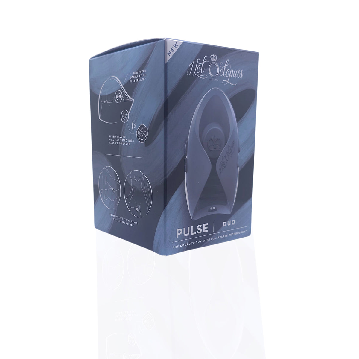 Hot Octopuss Pulse Duo Rechargeable Remote Control Vibrating Stroker Blue