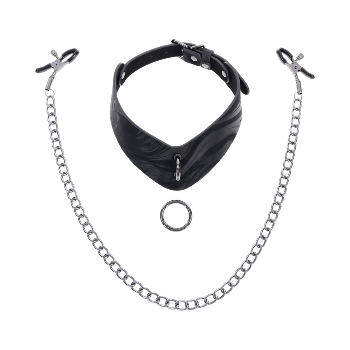 SS Velvet Noir Collar & Removable Clamps