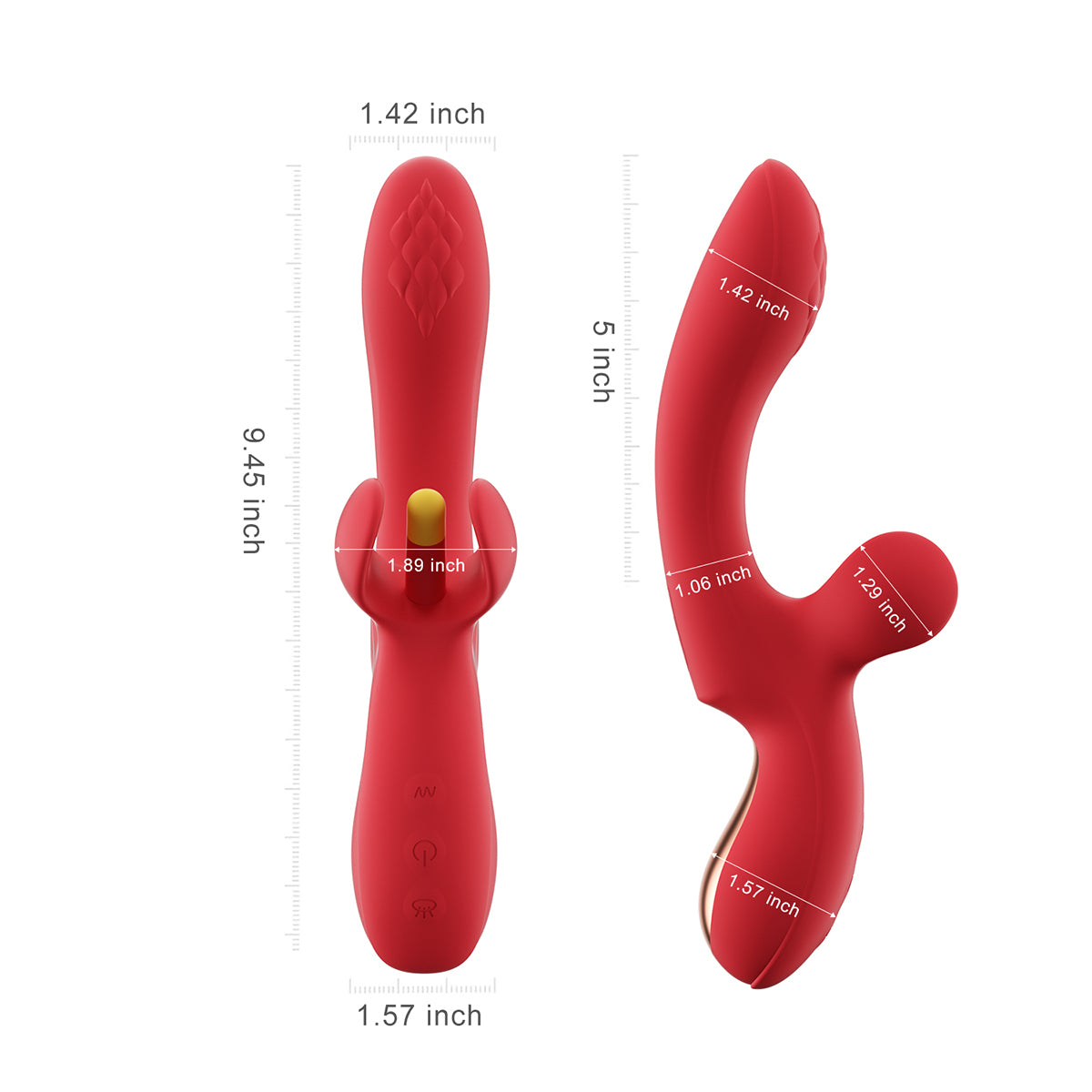 Honey Play Box Fortexa App-Controlled Kinky Finger Flapping Dual Stimulator Red