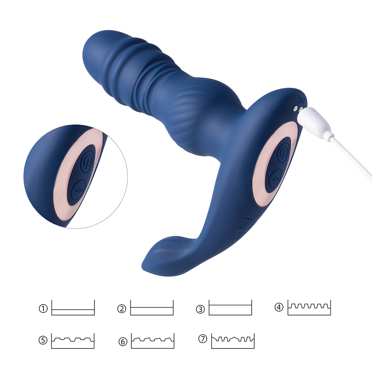 HPB Jaden Thrust Vibr Prostate Indigo