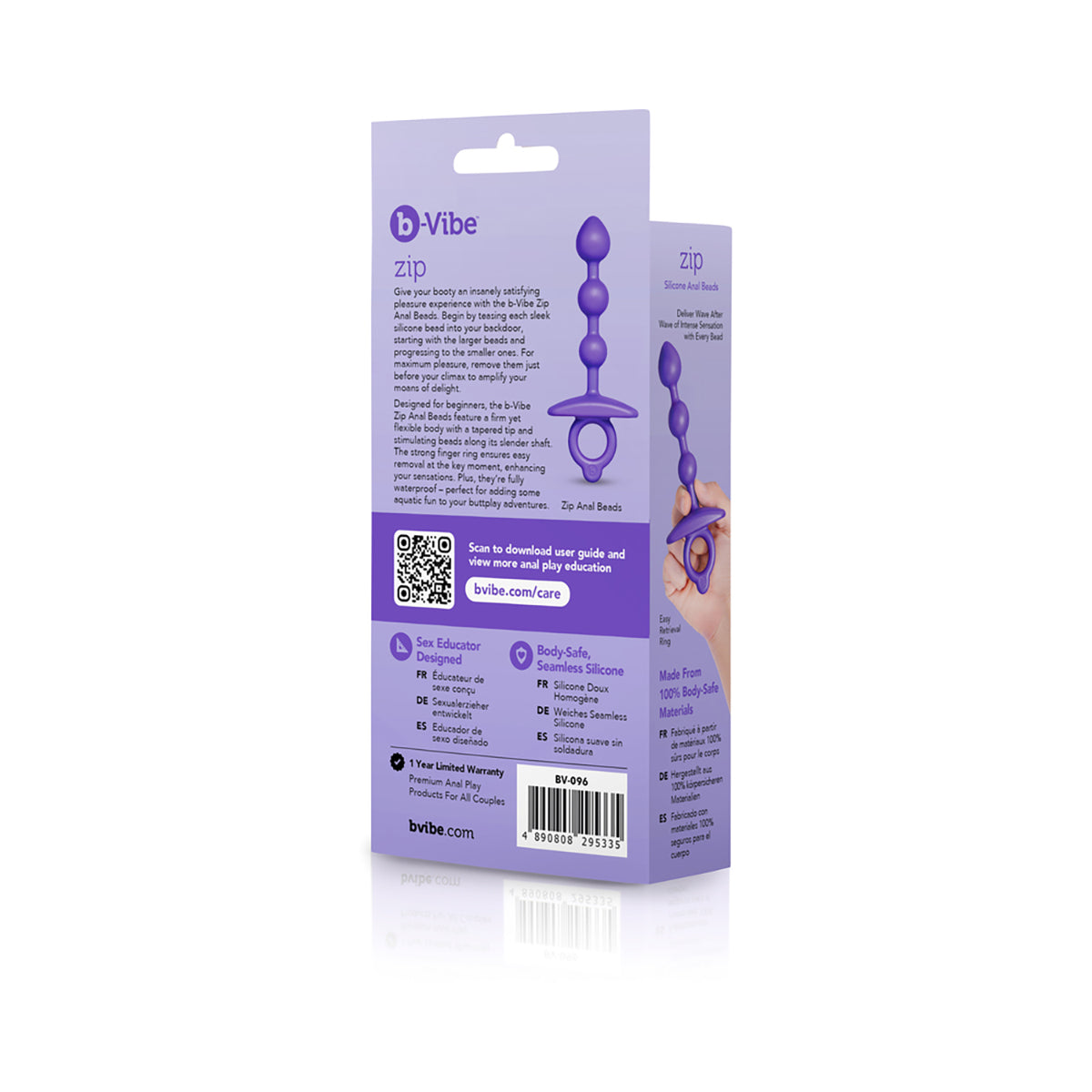 b-Vibe Butties Zip Silicone Anal Bead