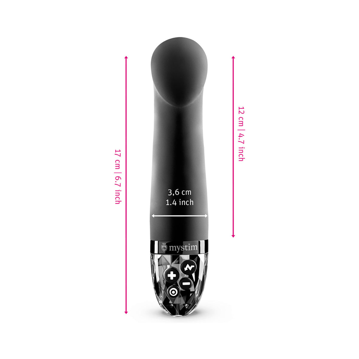 Mystim Right on Ron E-Stim Vibrator Blk