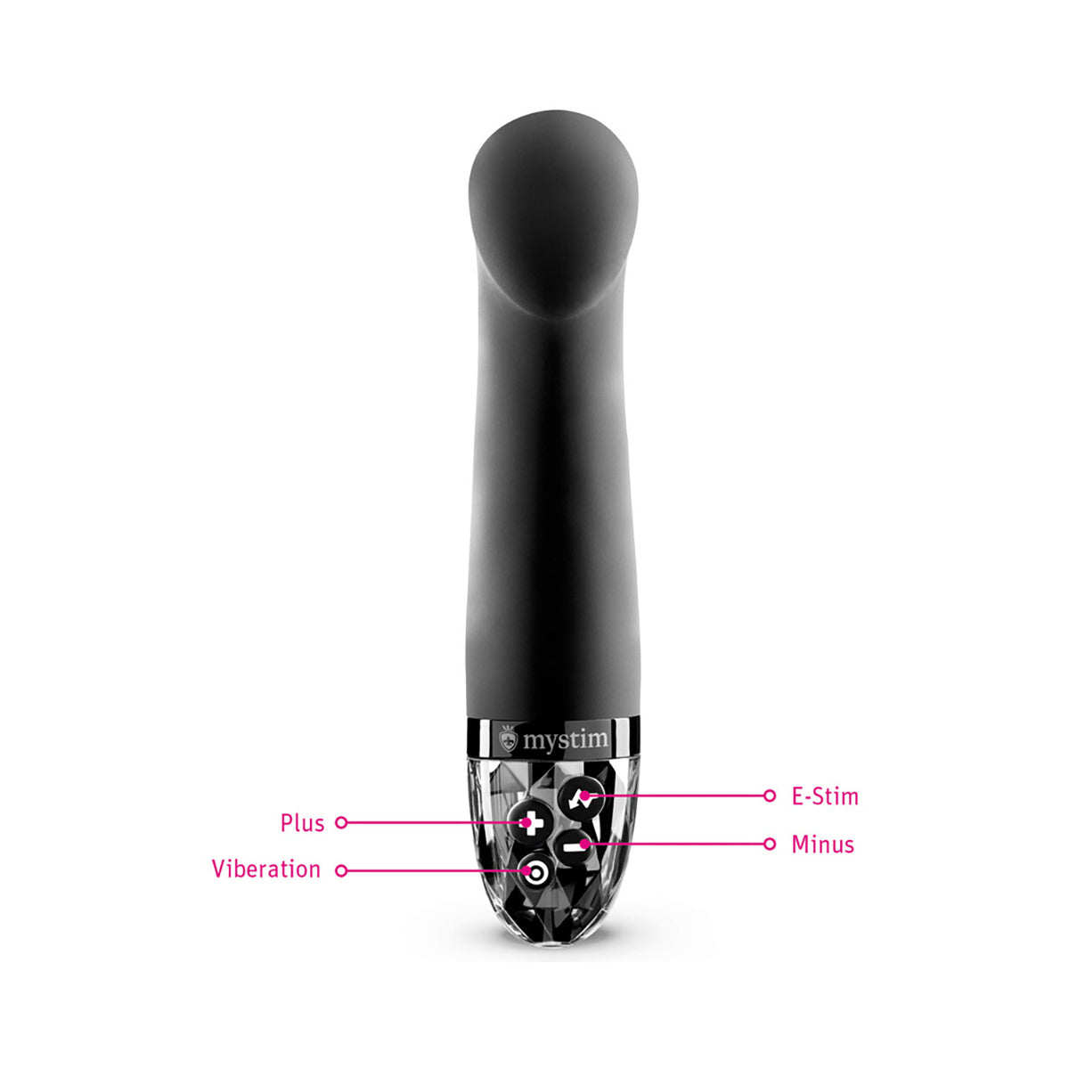 Mystim Right on Ron E-Stim Vibrator Blk