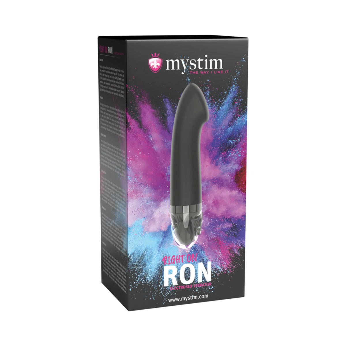 Mystim Right on Ron E-Stim Vibrator Blk