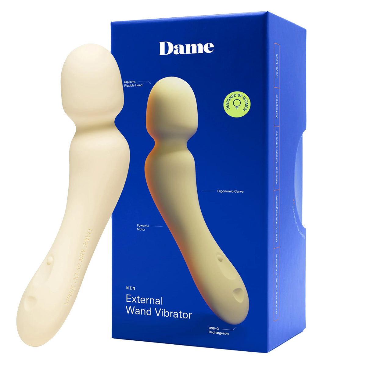 Dame Min Mini Wand Vibrator Butter