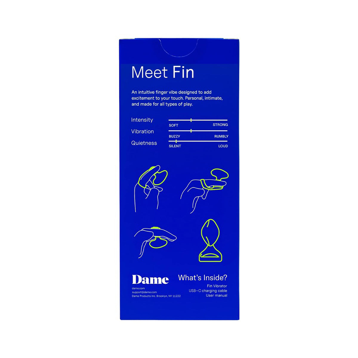 Dame Fin 2.0 Finger Vibrator Quartz