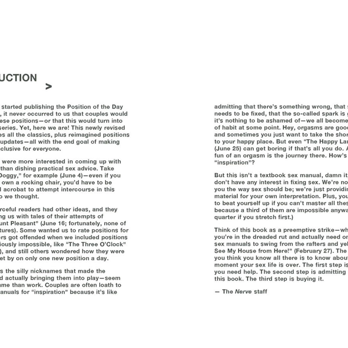 Position of the Day Revised and Updated