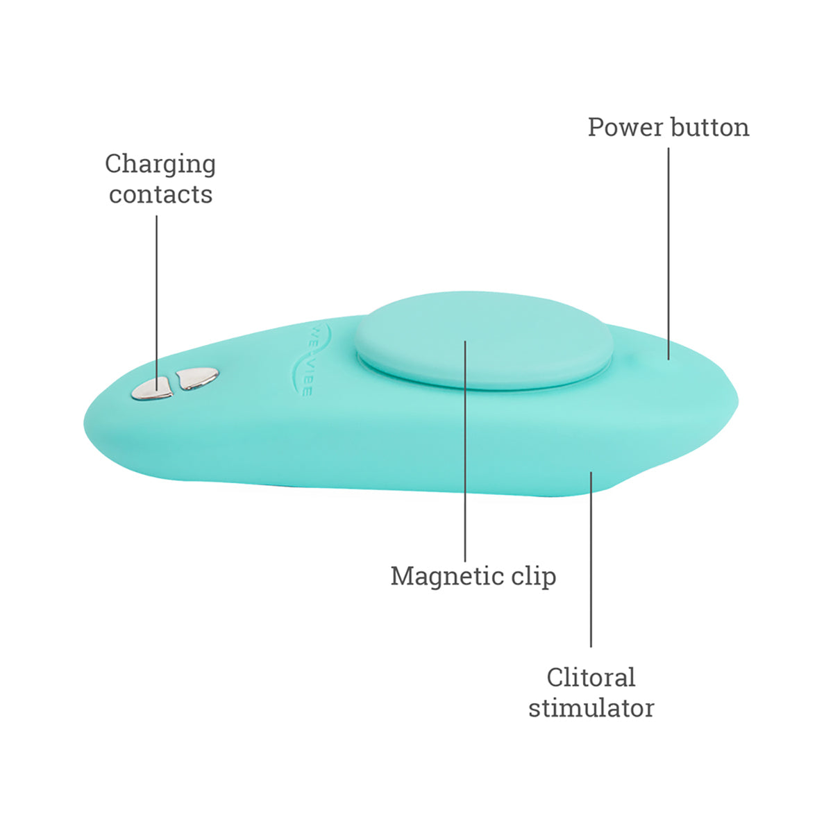 We-Vibe Moxie+ Wearable Clitoral Vibrator Satin Black