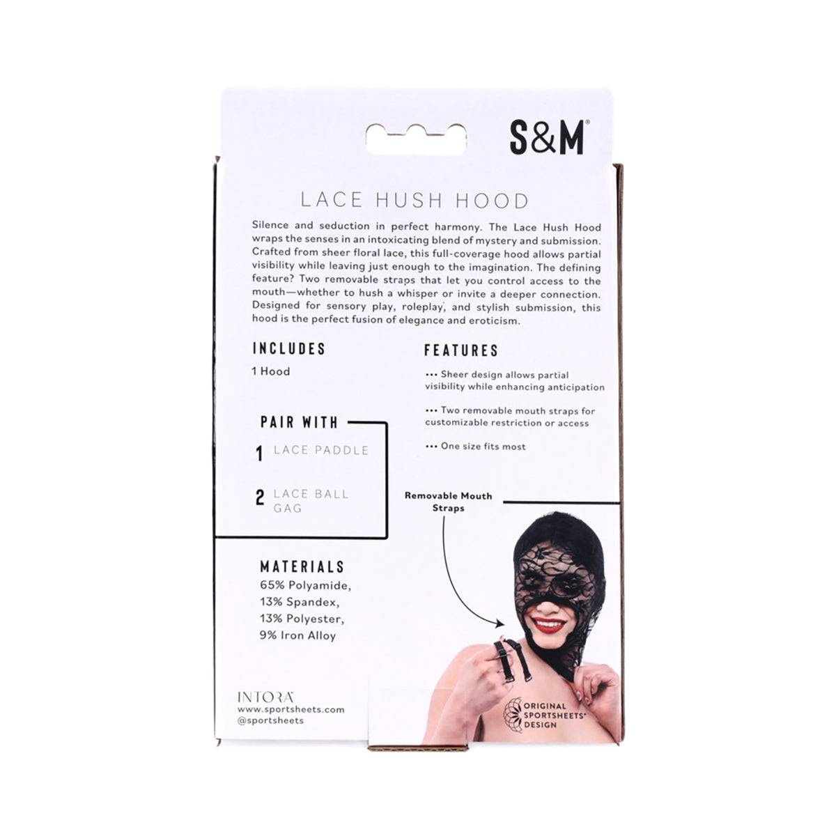 Sportsheets Sex & Mischief Lace Hush Hood