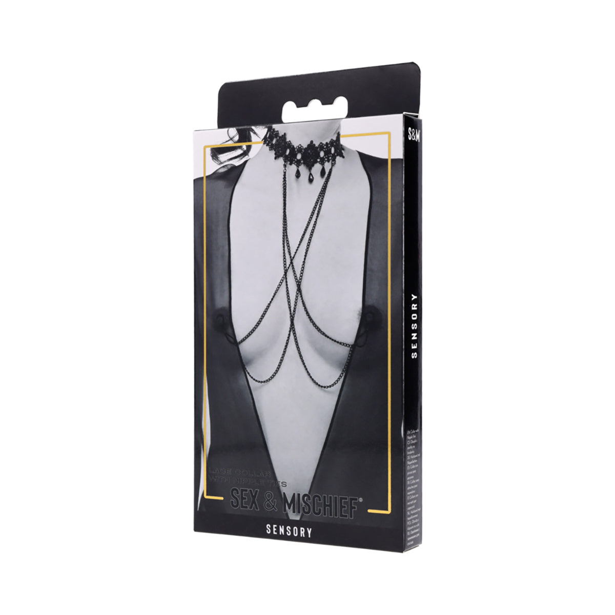 Sportsheets Sex & Mischief Lace Collar with Nipple Ties