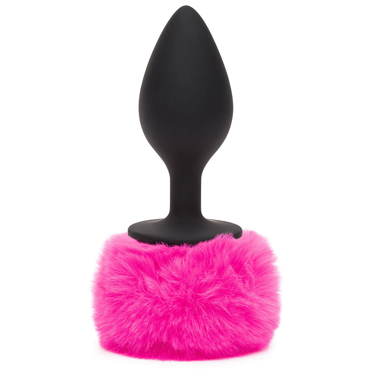Happy Rabbit Butt Plug Black/Pink Tail Large