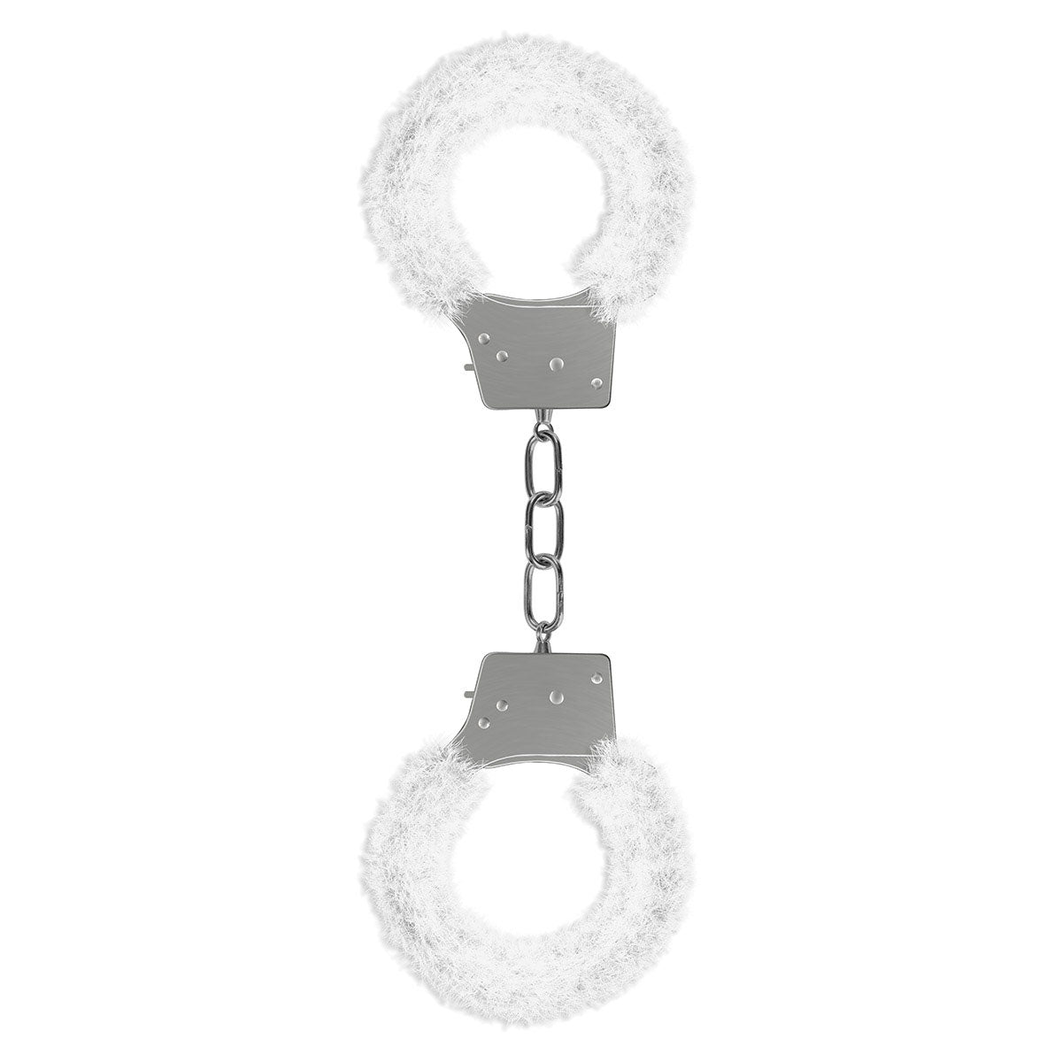 Shots Ouch! Beginner's Furry Handcuffs - White
